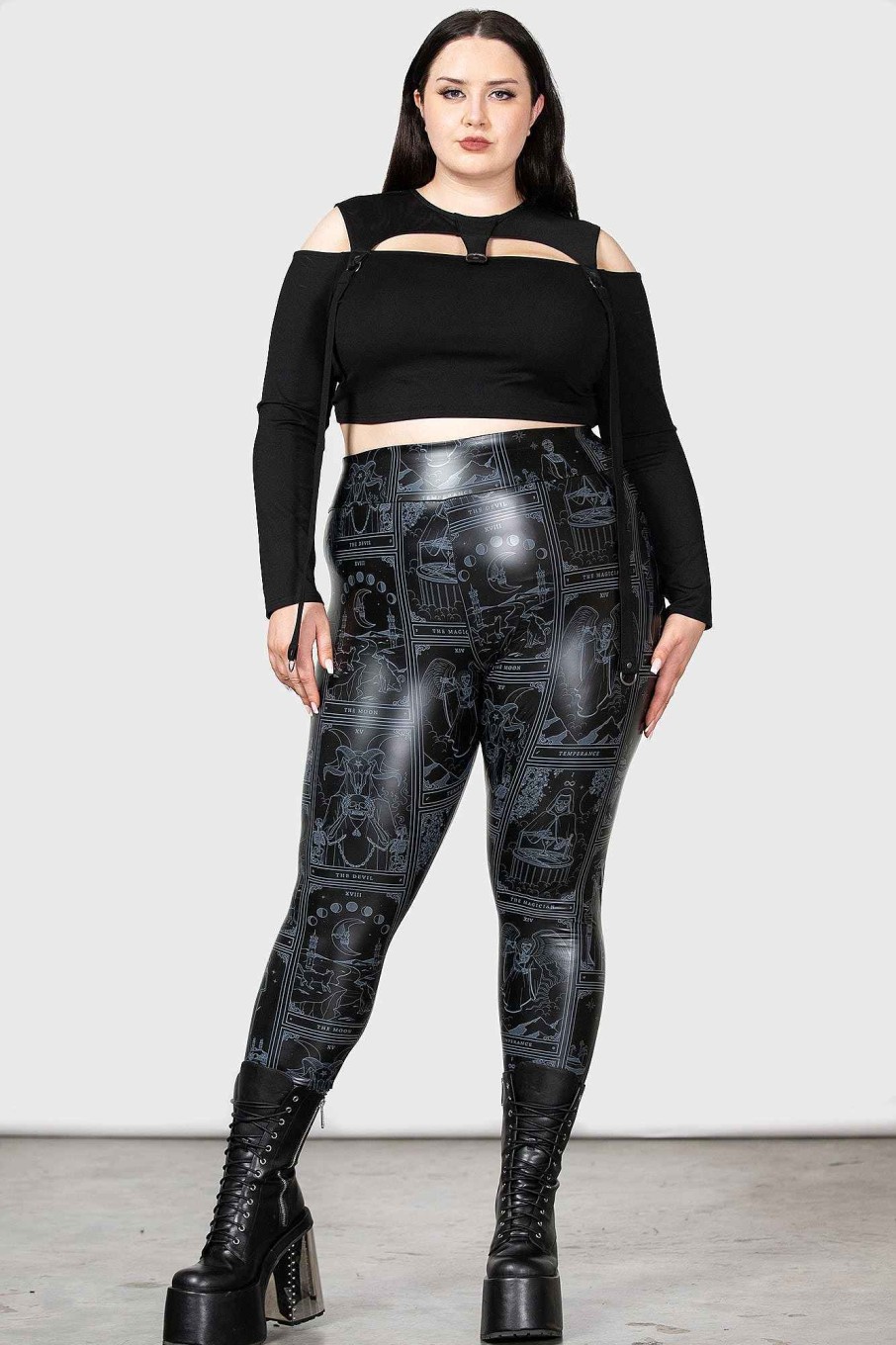 Plus KILLSTAR Bottoms | Tarot Leggings [Plus] Black