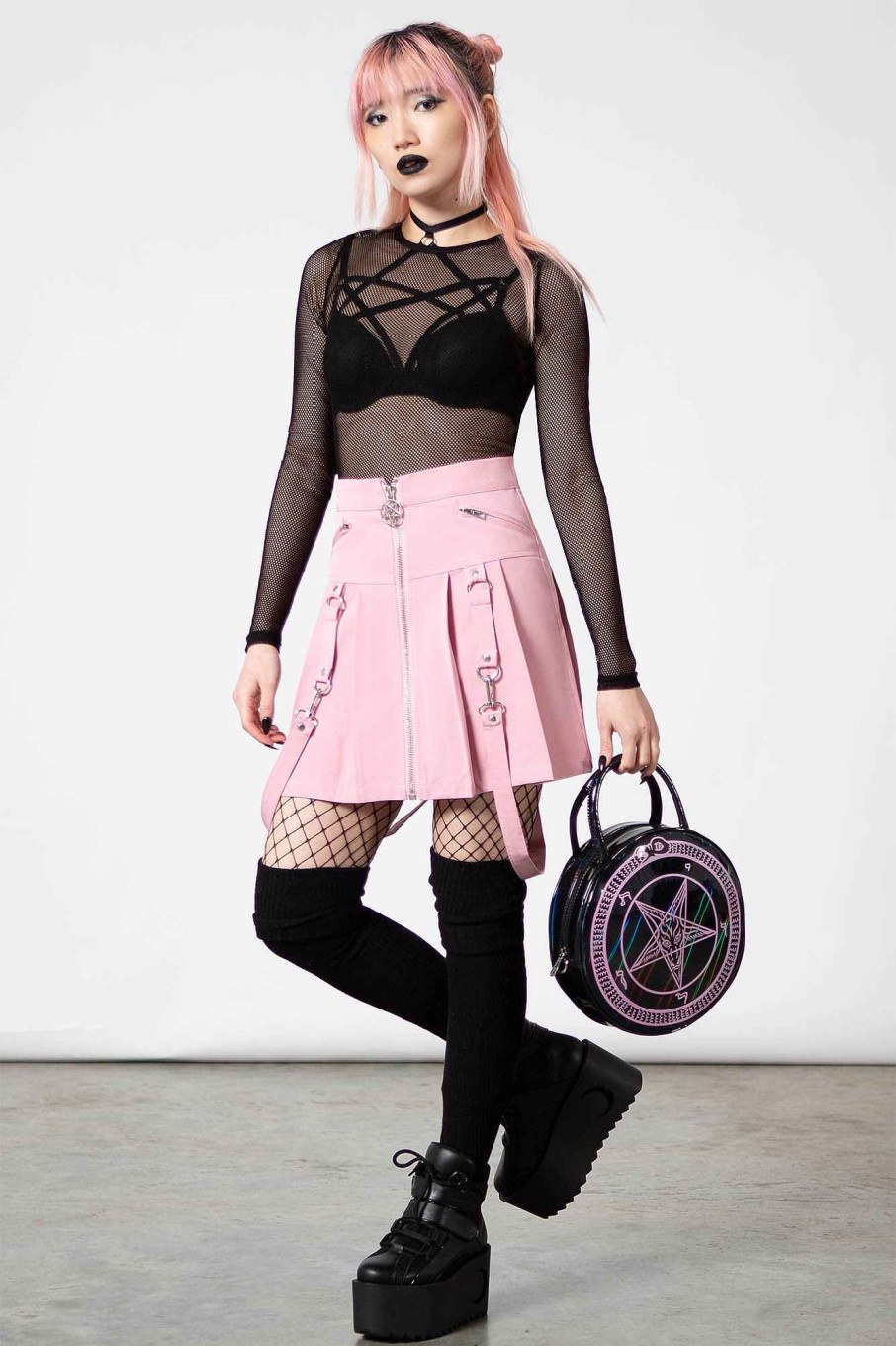 Women KILLSTAR Skirts | Blaire B*Tch Mini Skirt [Pastel ] Pink