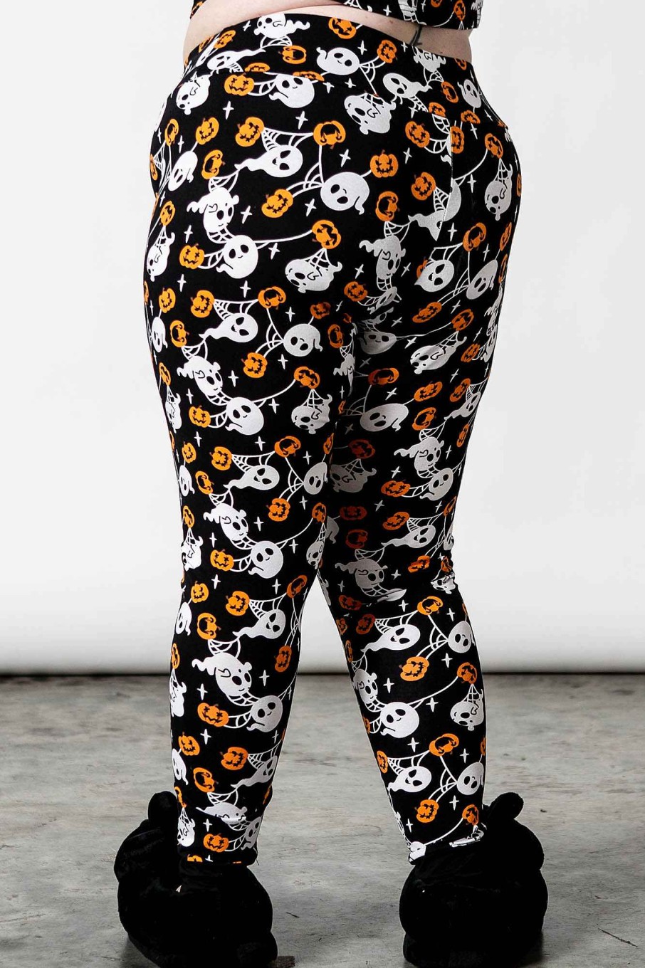 Plus KILLSTAR Loungewear | Haunted Pumpkin Lounge Leggings [Plus] Black