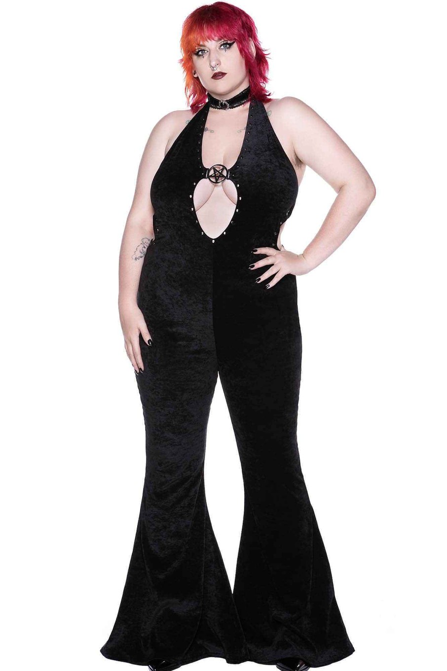 Plus KILLSTAR Bottoms | Mithra Jumpsuit [Plus] Black