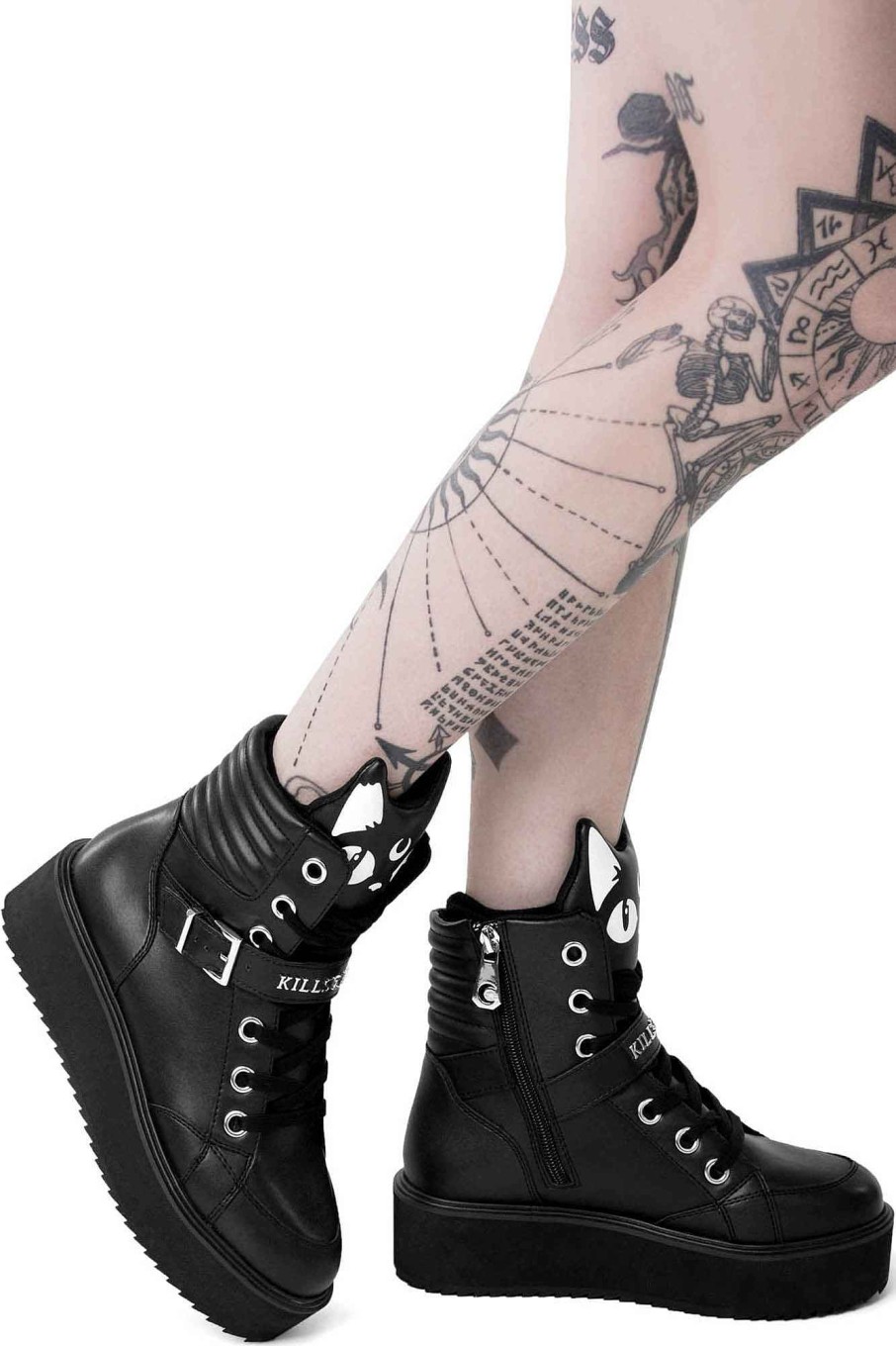 Shoes KILLSTAR | Keiko Kitty High Tops [B] Black