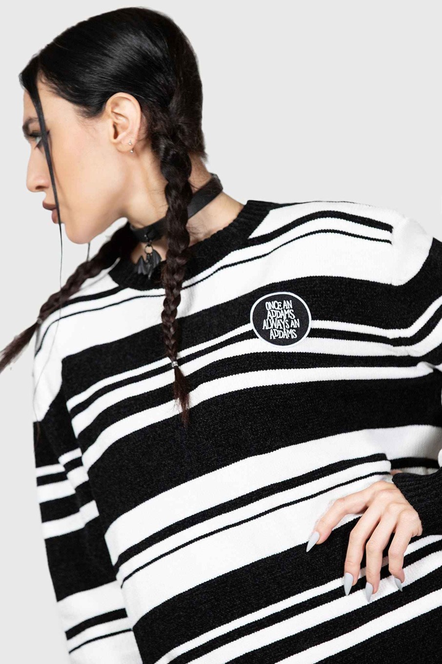 Men MGM WEDNESDAY Knitwear | Pugsley Addams Sweater Black/White