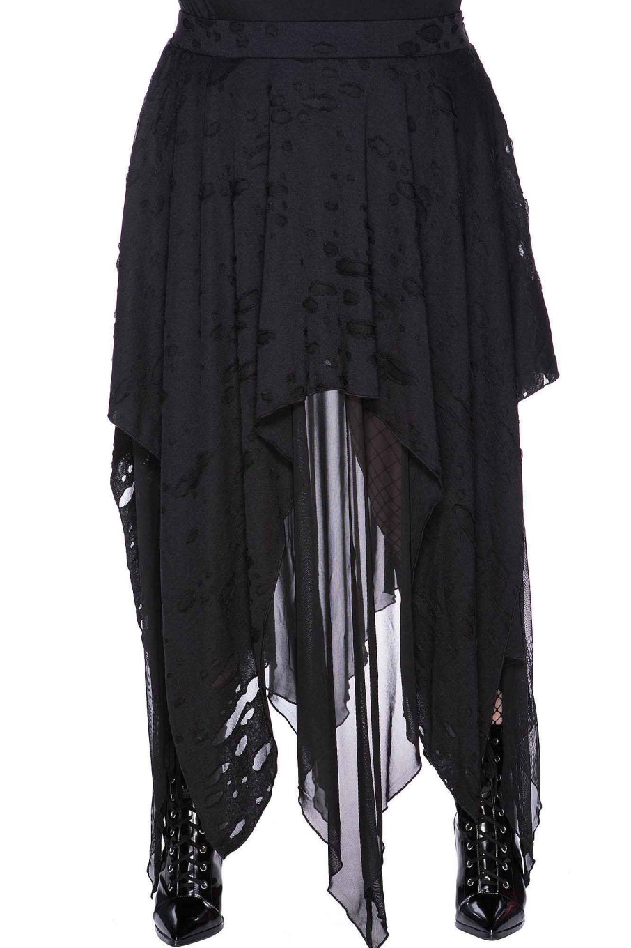 Plus KILLSTAR Bottoms | Death Valley Skirt [Plus] Black