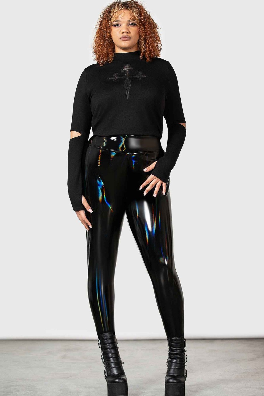 Plus KILLSTAR Bottoms | Darkwaves & Raves Leggings [Plus] Rainbow