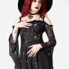 Women KILLSTAR Dresses | Mystic Meadow Mesh Maxi Dress Black