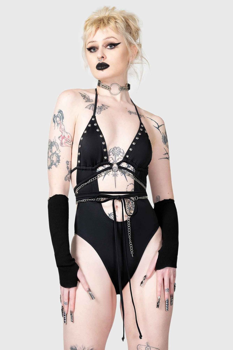 Women KILLSTAR Swimwear | Hearted Swimsuit Black