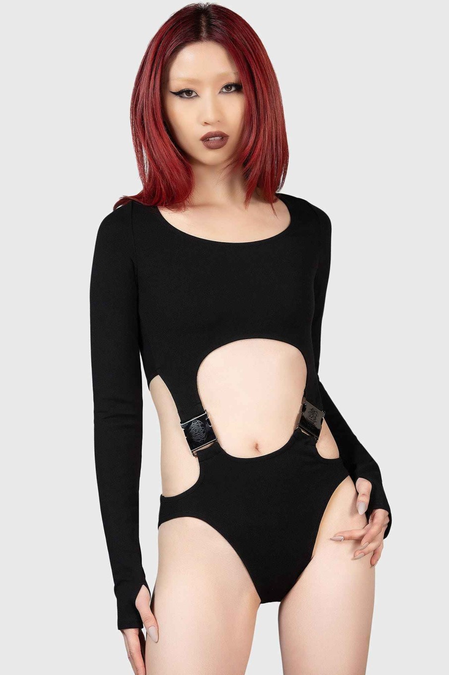 Women KILLSTAR Tops | Mutation Bodysuit Black