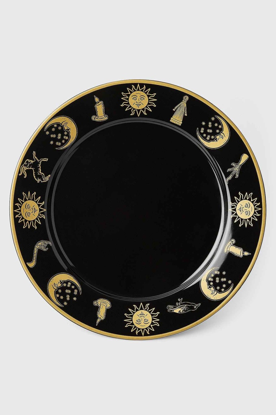 Home KILLSTAR Tableware | Folk Horror Dinner Plate Black