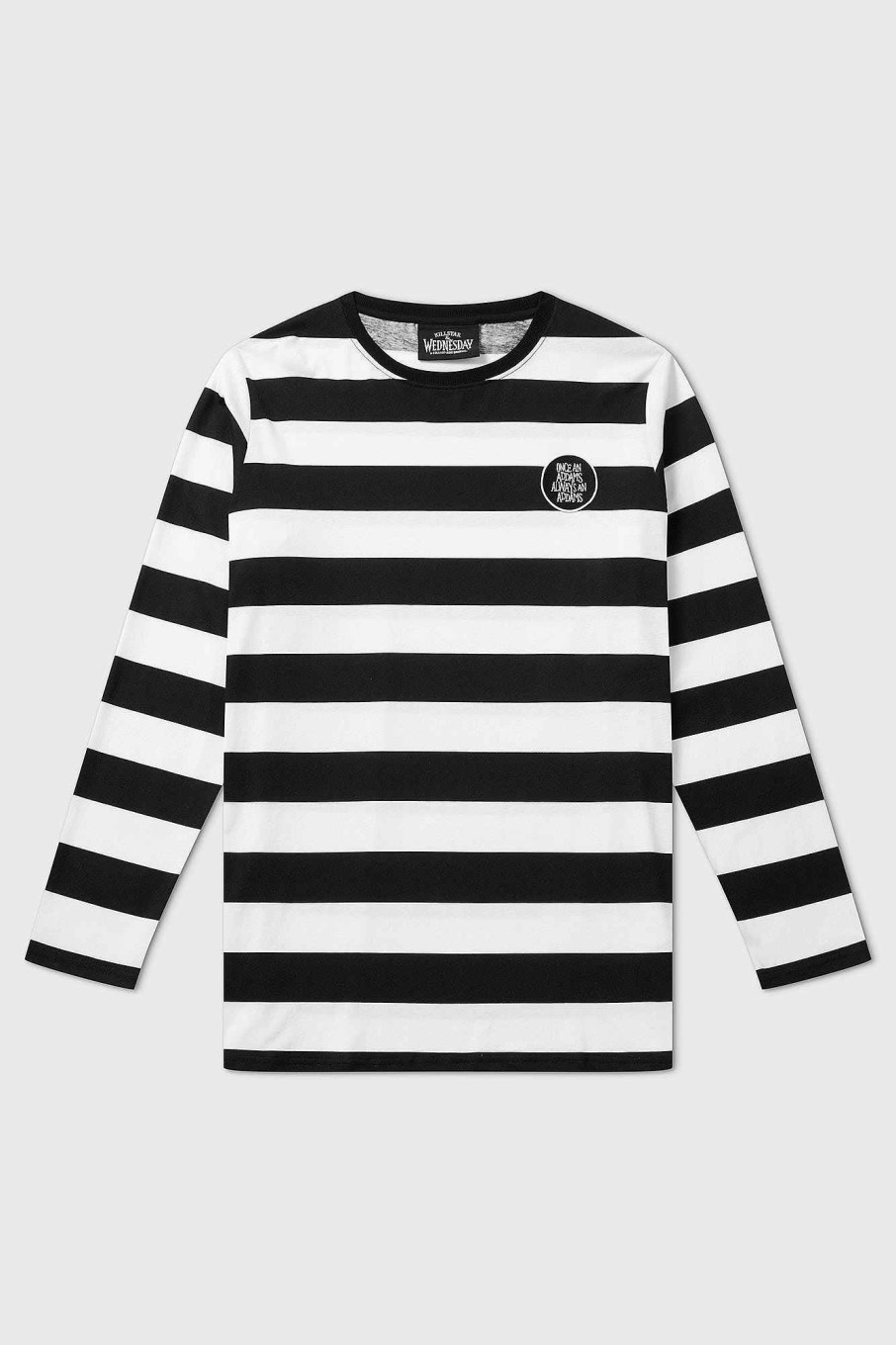 Plus MGM WEDNESDAY Tops | Sub-Urban Gothic Long Sleeve Top [Plus] Black/White