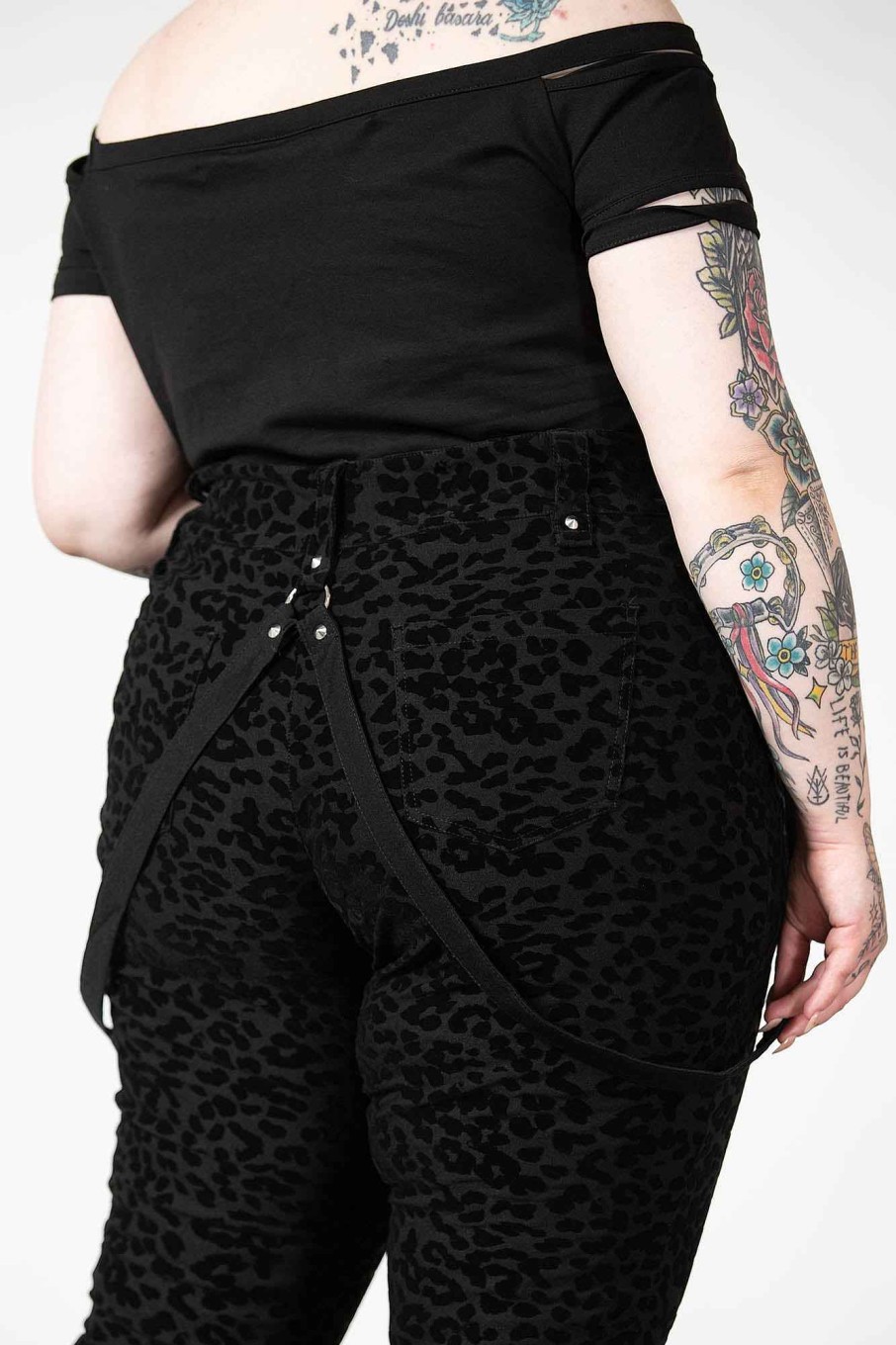 Plus KILLSTAR Bottoms | Hellcat Zip Trousers [Plus] Black