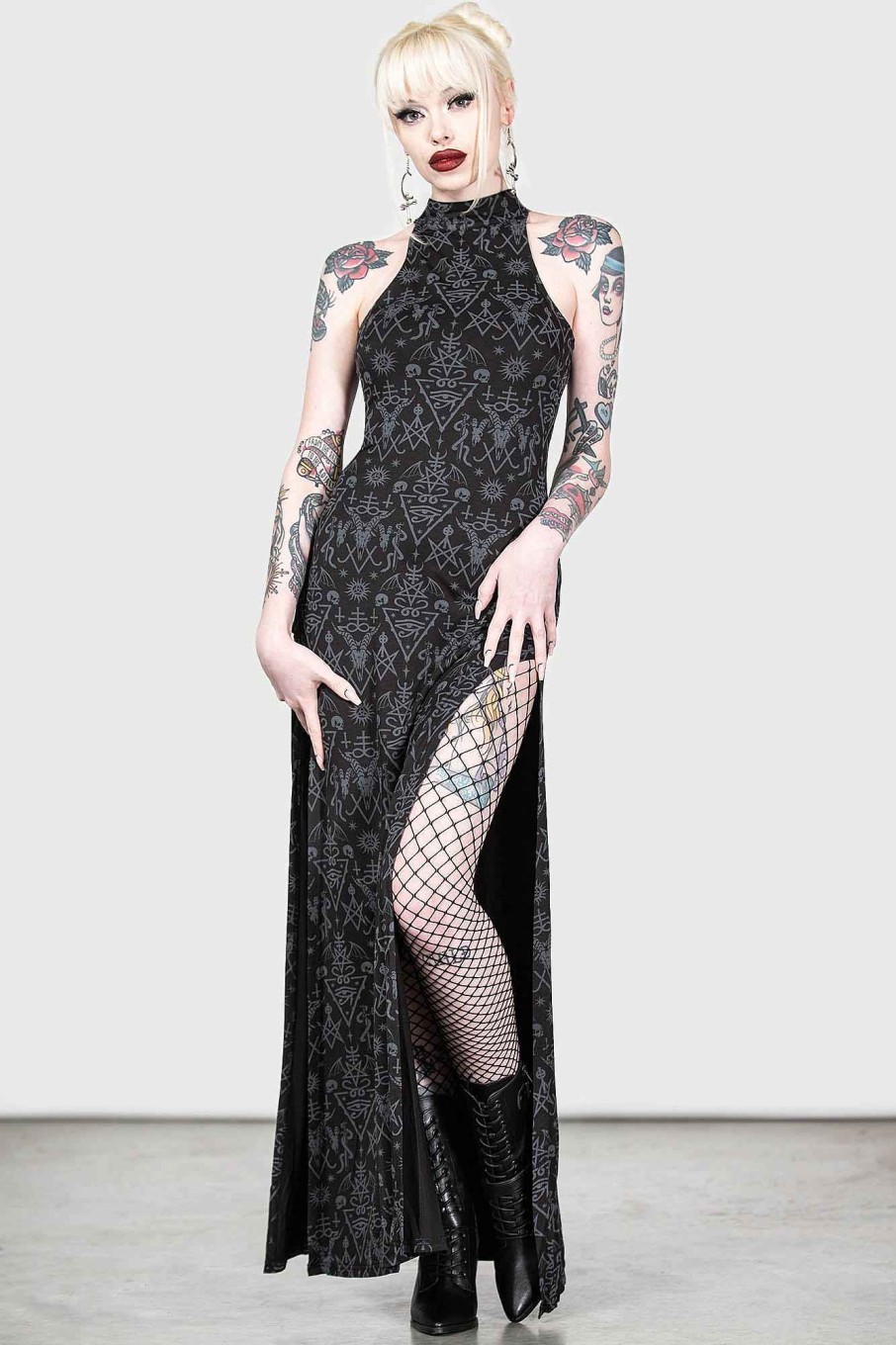 Women KILLSTAR Dresses | Over-Queen Maxi Dress Black