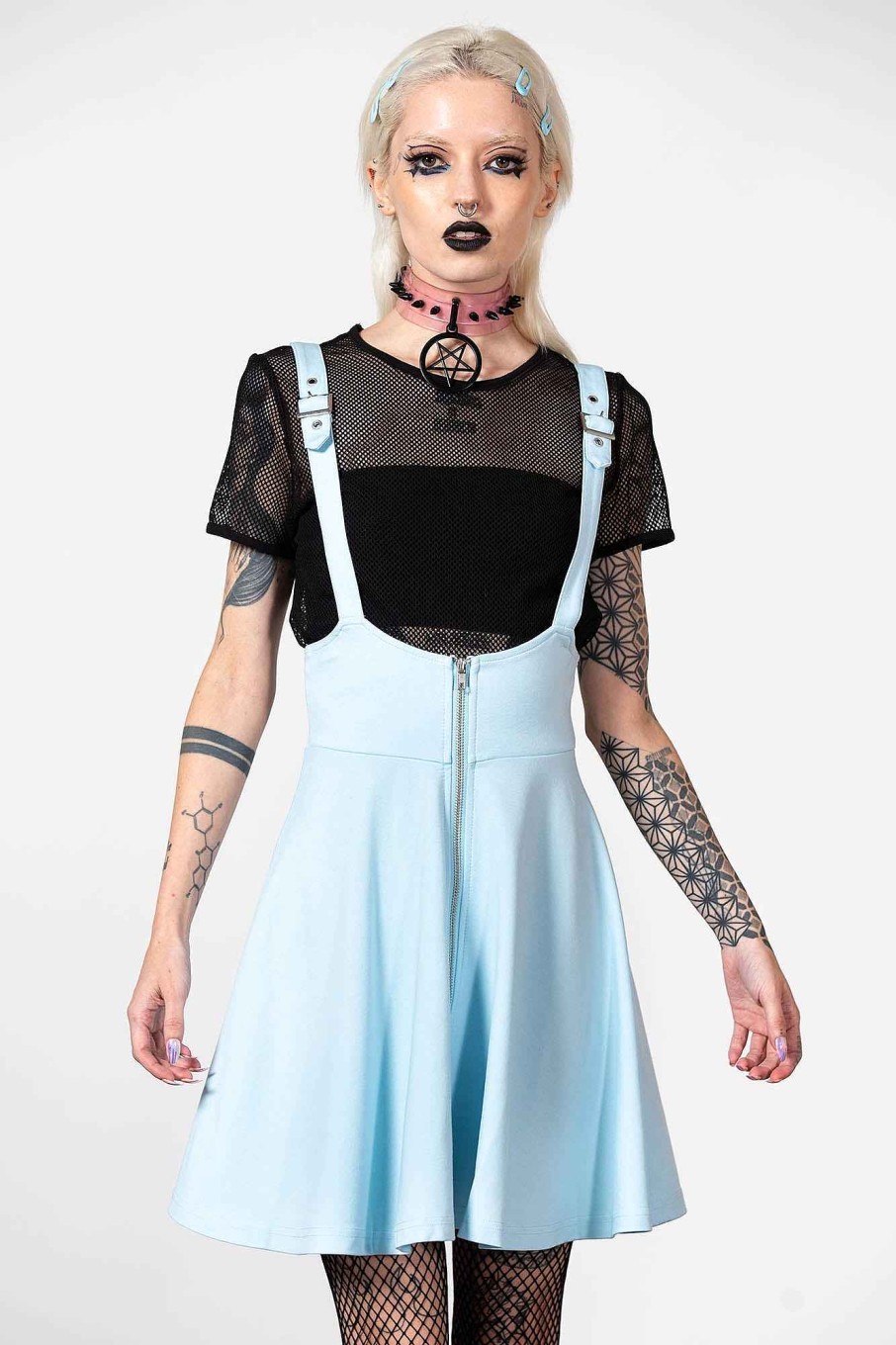 Women KILLSTAR Skirts | Suspend Me Statement Skirt [Pastel ] Blue