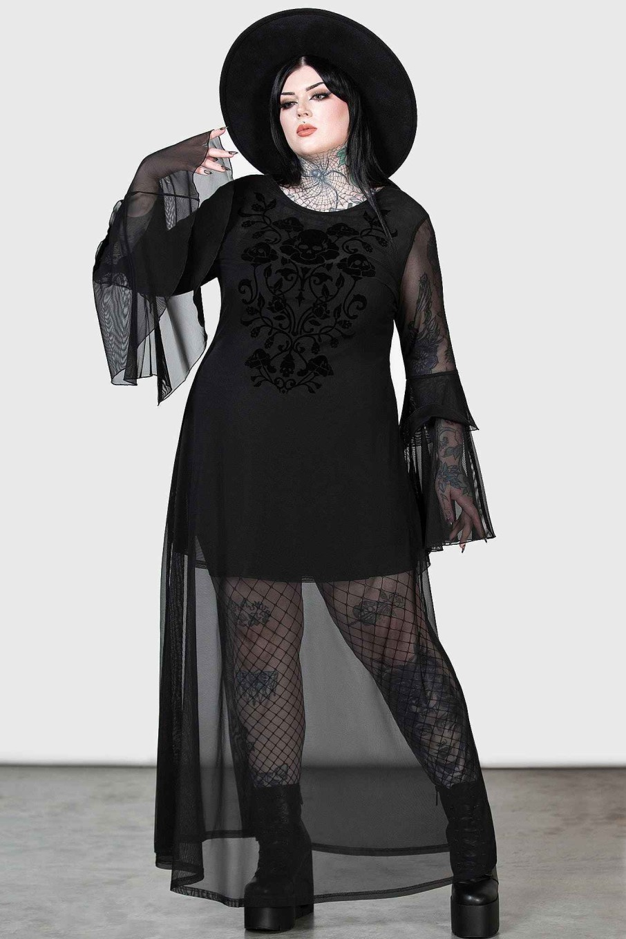 Plus KILLSTAR Dresses | Elfin Heart Maxi Dress [Plus] Black