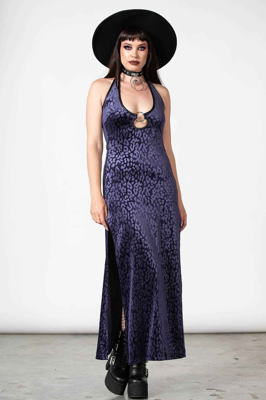 Women KILLSTAR Dresses | Second Skin Maxi Dress [Plum] Purple