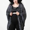 Women KILLSTAR Tops | Obscurum Chiffon Cardigan Black