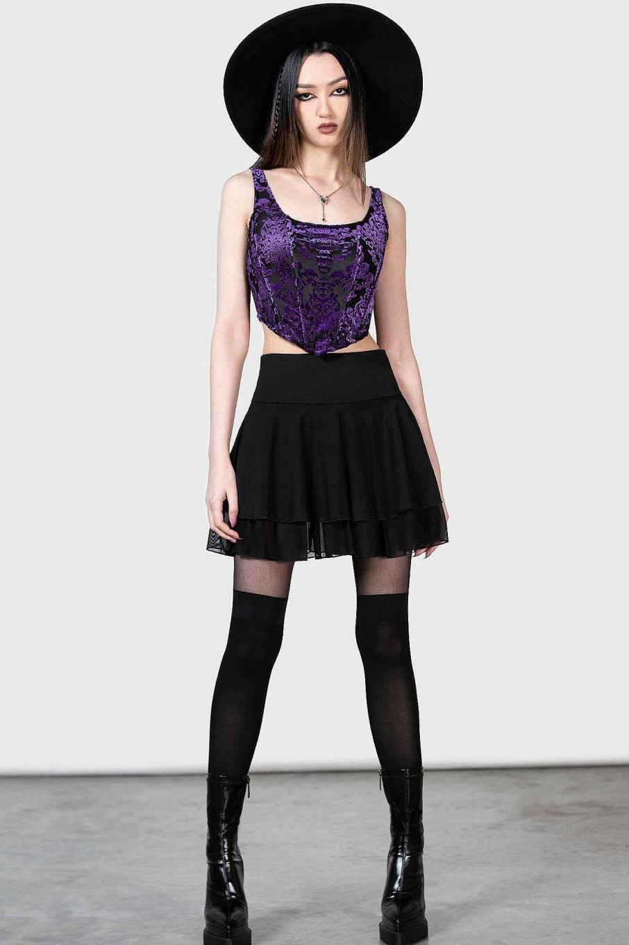 Women KILLSTAR Co-Ords | Snarl Corset Top [ ] Purple