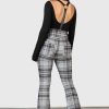 Women KILLSTAR Bottoms | Prophet Of Doom Suspender Trousers [ ] Grey Tartan