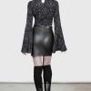 Women KILLSTAR Skirts | Scarlet Flame Mini Skirt Black