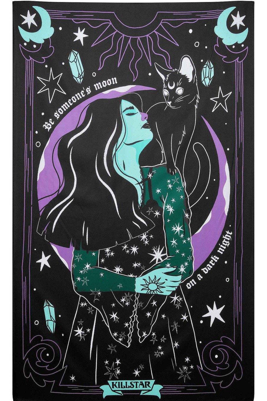 Home KILLSTAR Mirrors & Wall Decor | Moonlight Tapestry Black