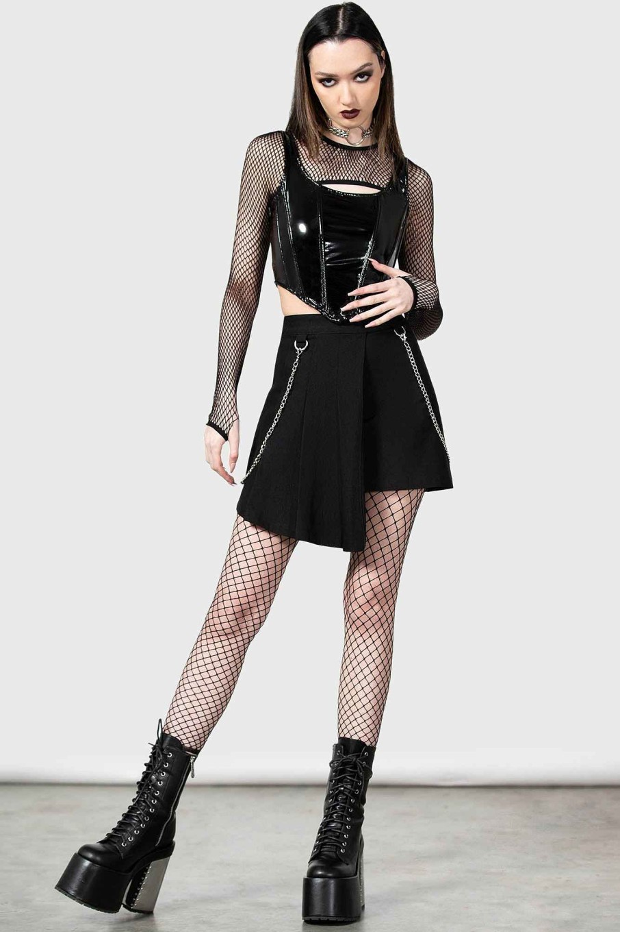 Women KILLSTAR Tops | Stillness Corset Top Black