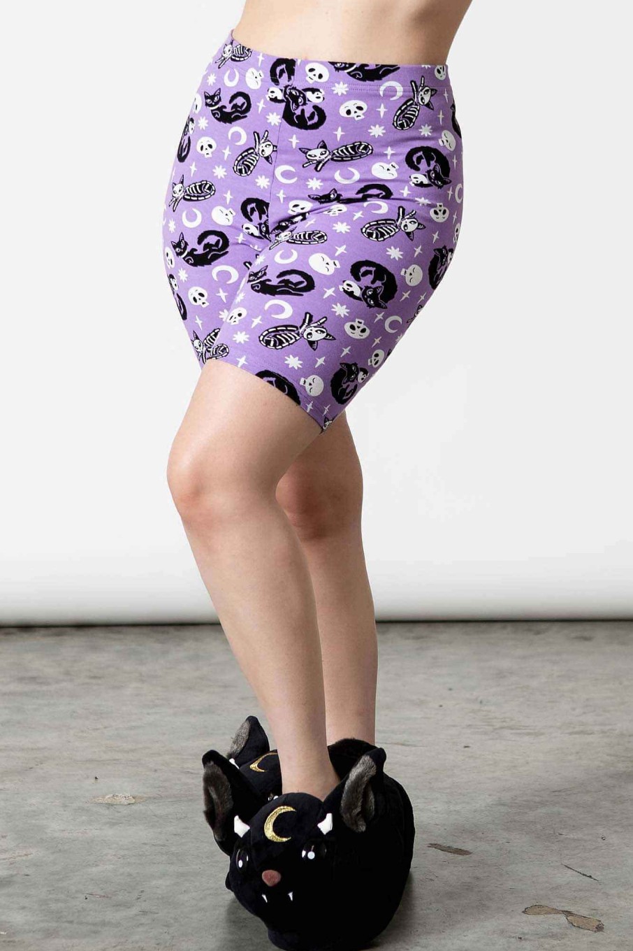 Women KILLSTAR Loungewear | Purr Off Cycling Shorts [Plum] Purple