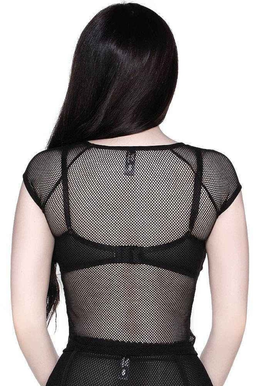 Women KILLSTAR Tops | Wildchild Fishnet Top [B] Black