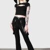 Women KILLSTAR Bottoms | Cutout Bondage Trousers Black