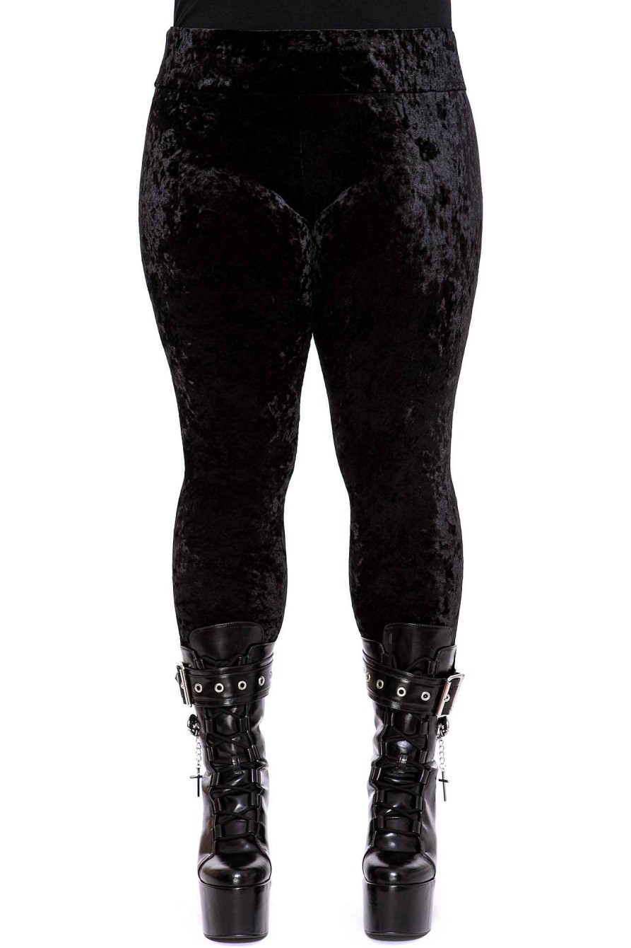 Plus Killstar Bottoms | Hematite Leggings [B] [Plus] Black