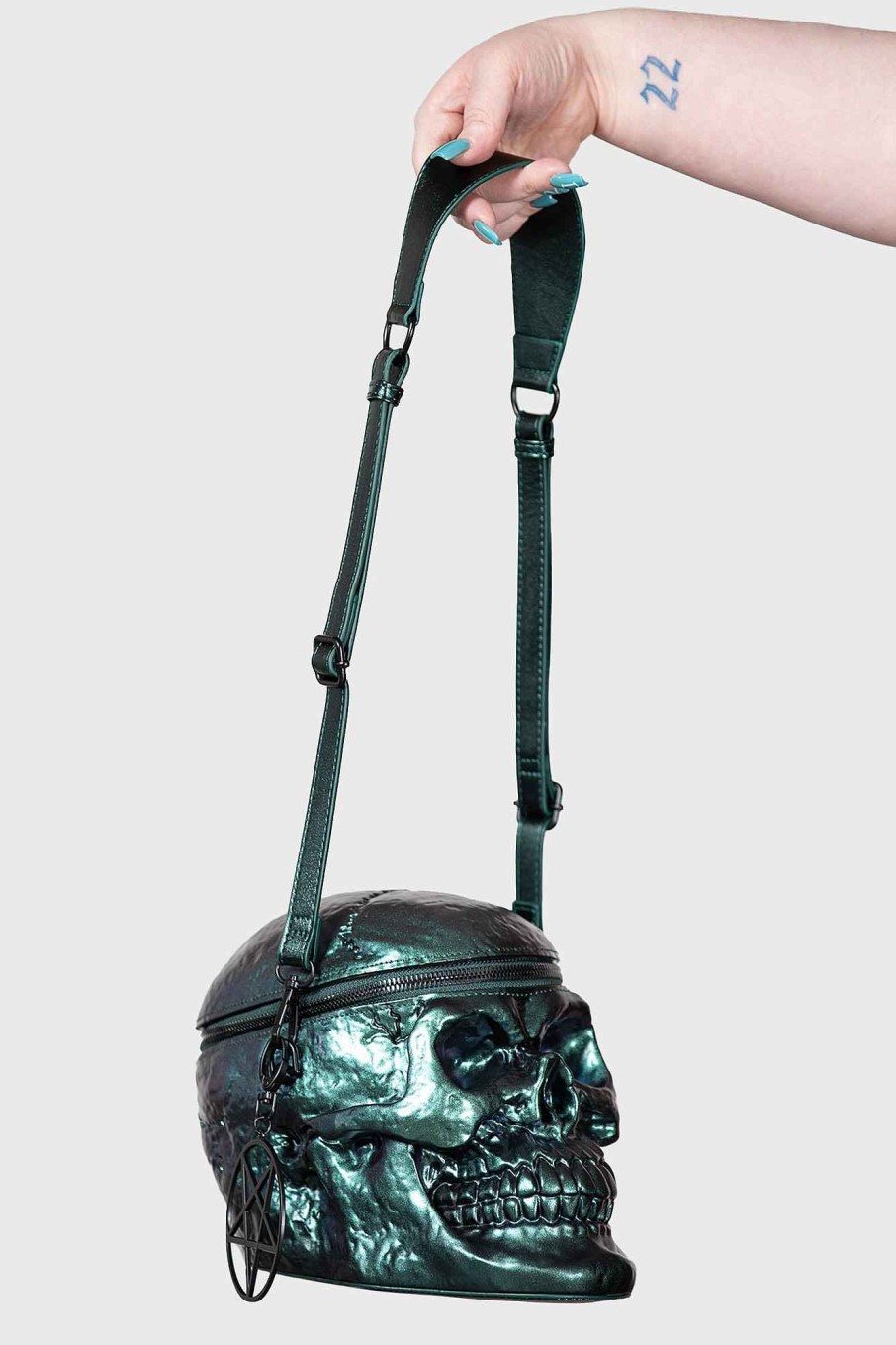 Accessories KILLSTAR Handbags | Grave Digger Skull Handbag [ Oil Slick] Green