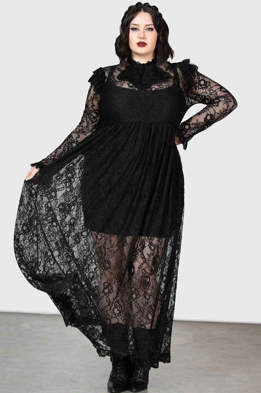 Plus KILLSTAR Dresses | Enmity Maxi Dress [Plus] Black