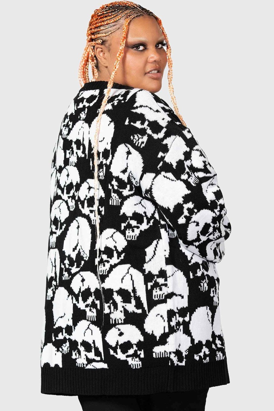 Plus KILLSTAR Knitwear | Bone Idle Cardigan [Plus]