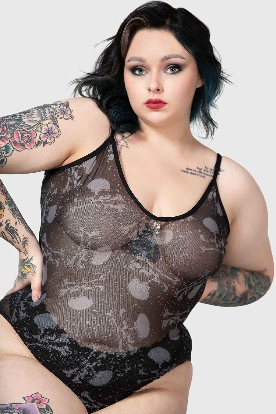 Plus KILLSTAR Intimates | Contortion Bodysuit [B] [Plus] Black