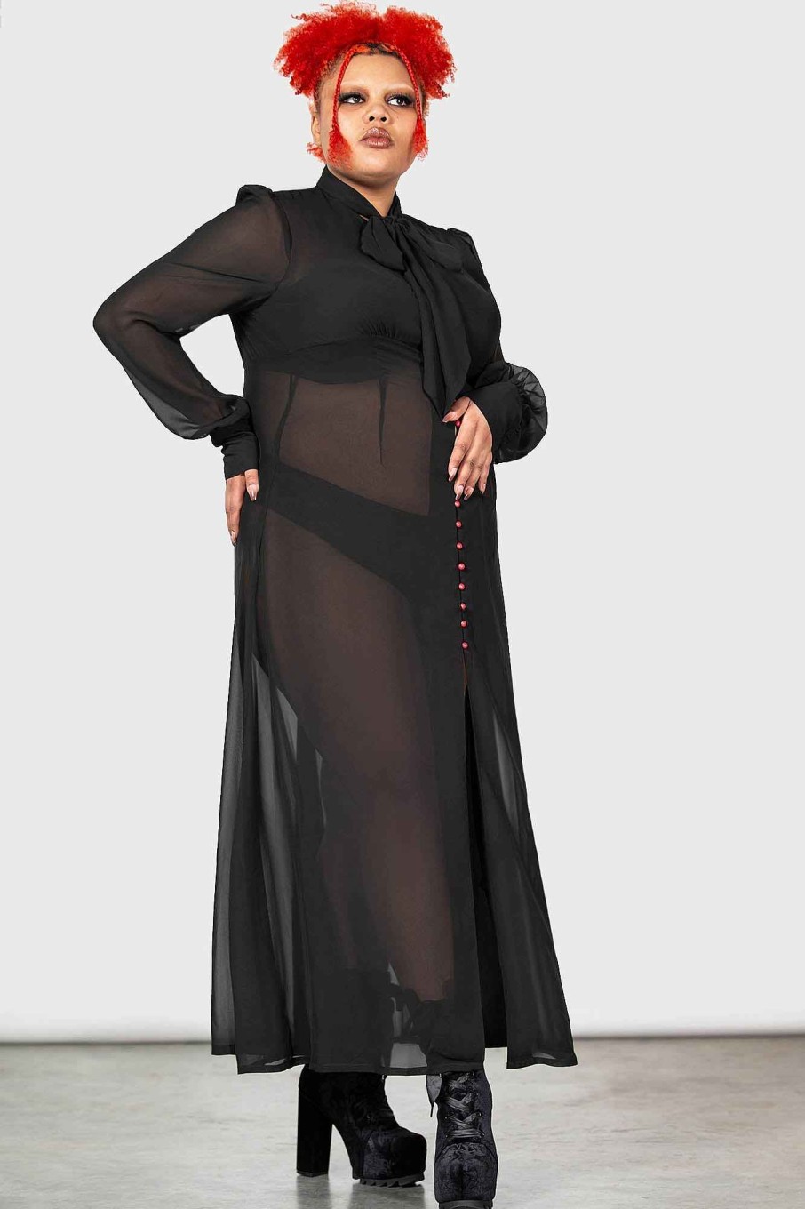 Plus KILLSTAR Dresses | Cecile Maxi Dress [Plus] Black