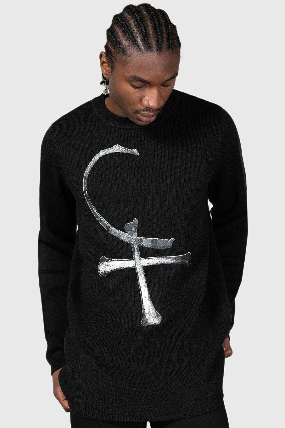 Men KILLSTAR Knitwear | Catacombs Harvest Sweater Black