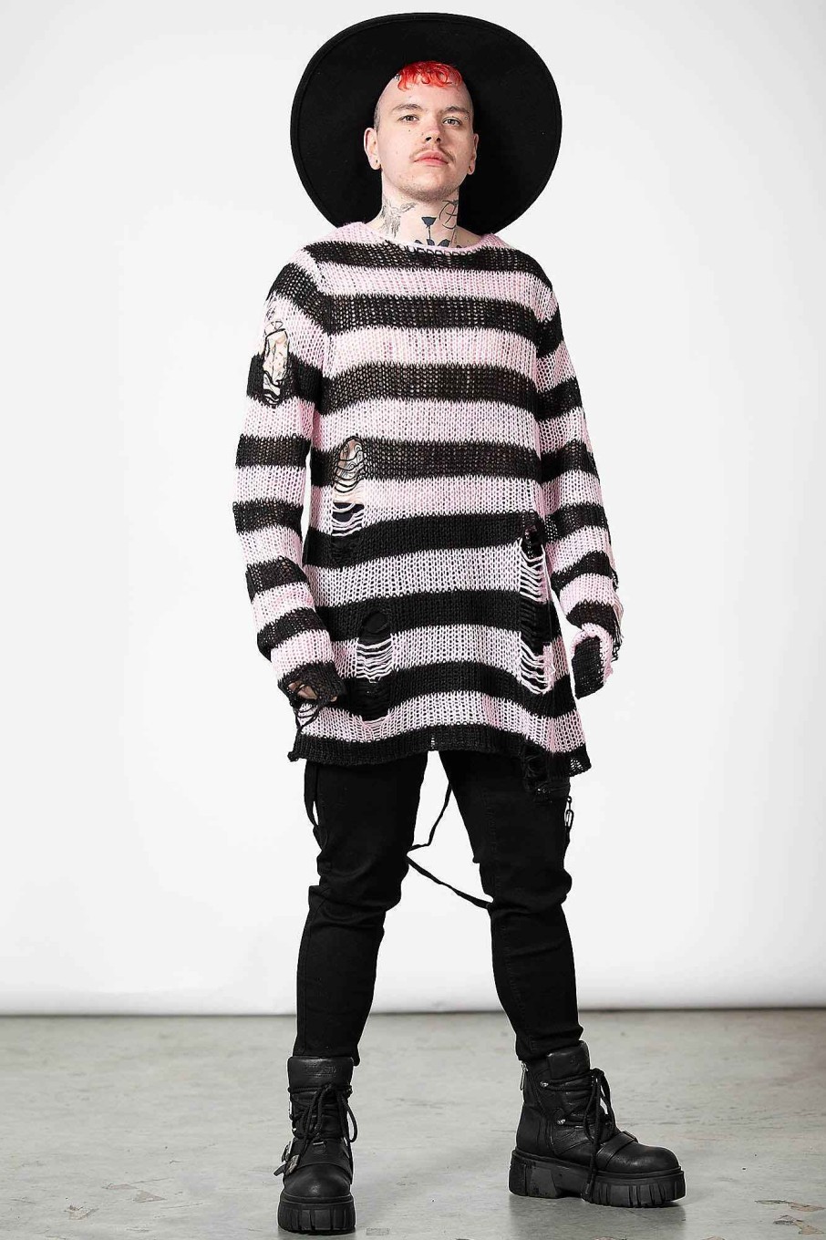 Men KILLSTAR Knitwear | Bad Blossoms Knit Sweater Pink