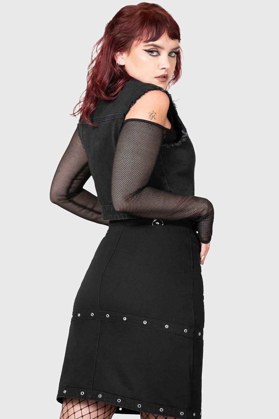 Women KILLSTAR Skirts | Punktured Skirt Black