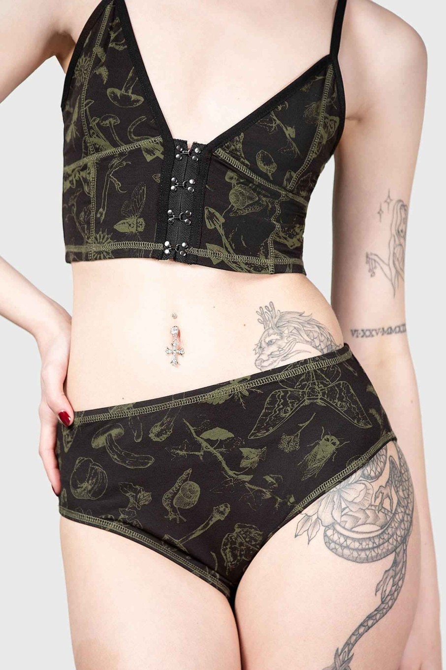 Women KILLSTAR Intimates | Forest Lush Panty Black