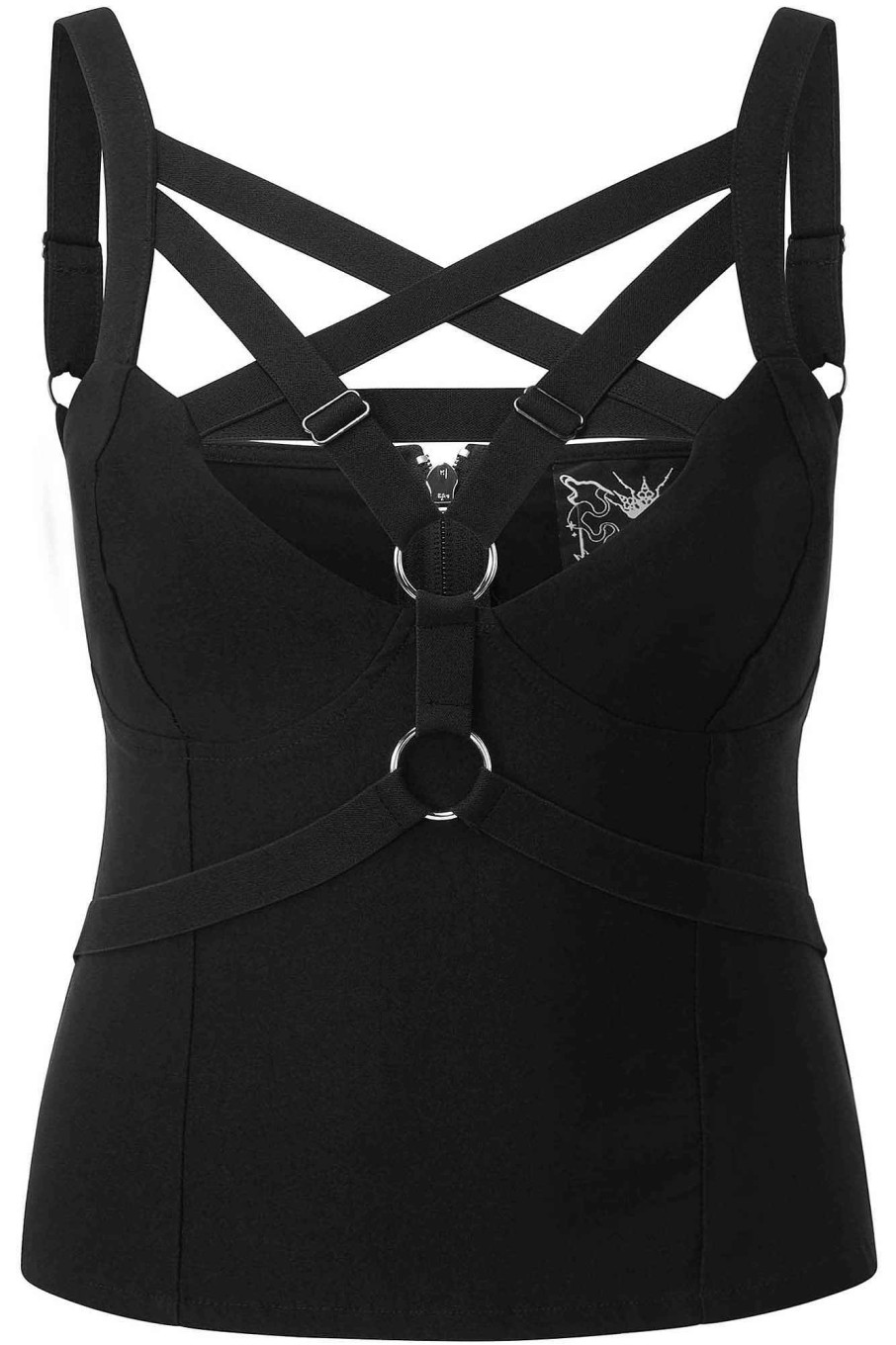 Plus Killstar Tops | Harness Ur Power Top [Plus] Black