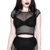 Women KILLSTAR Tops | Wildchild Fishnet Top [B] Black