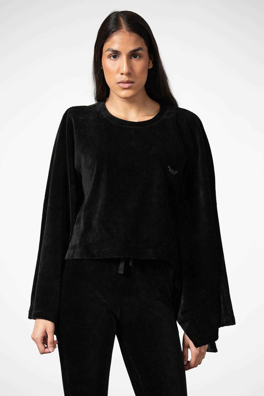 Women KILLSTAR Loungewear | Ghastly Dreams Batwing Top Black