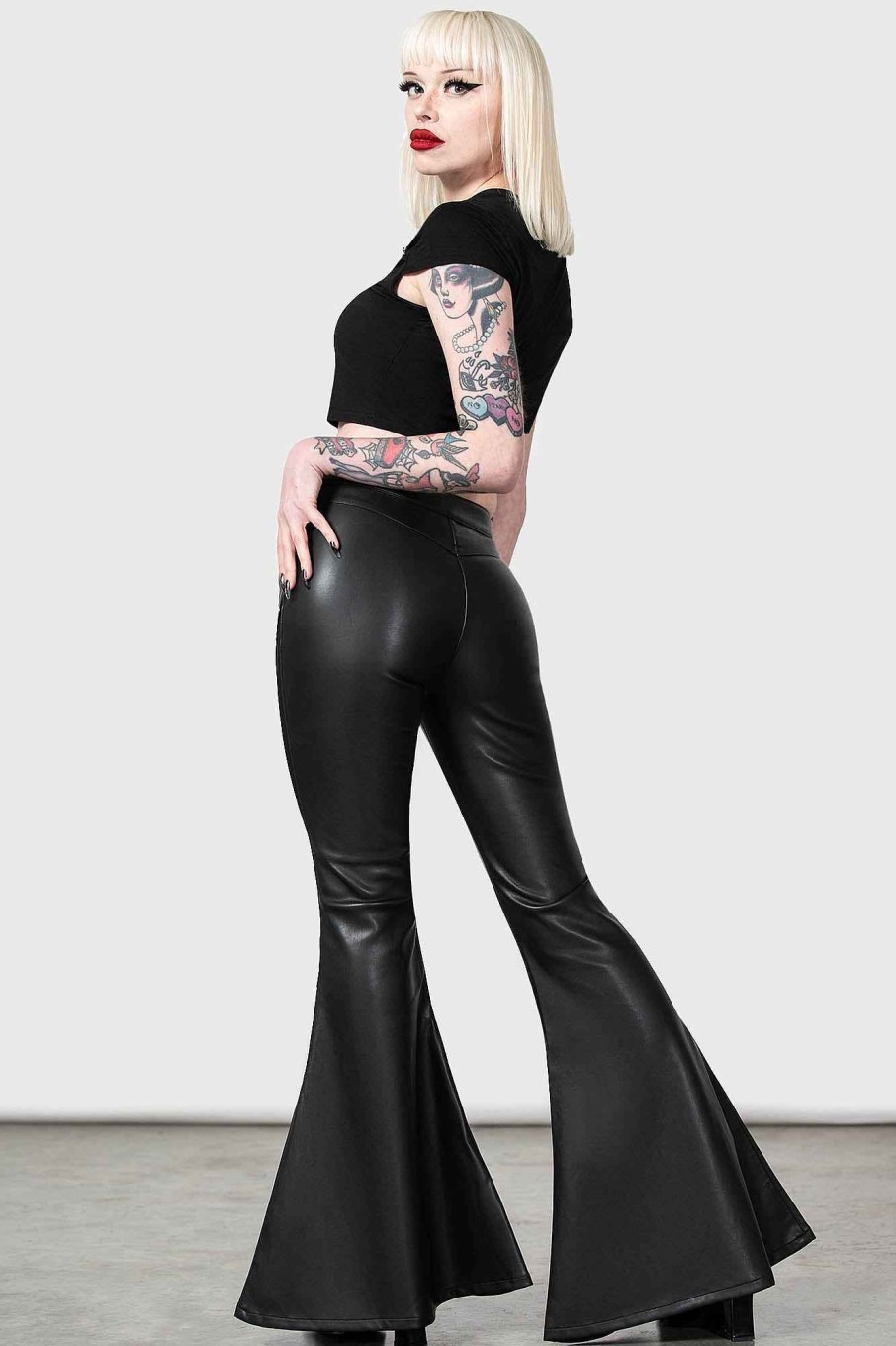 Women KILLSTAR Bottoms | Sabina'S Sacrifice Flares Black