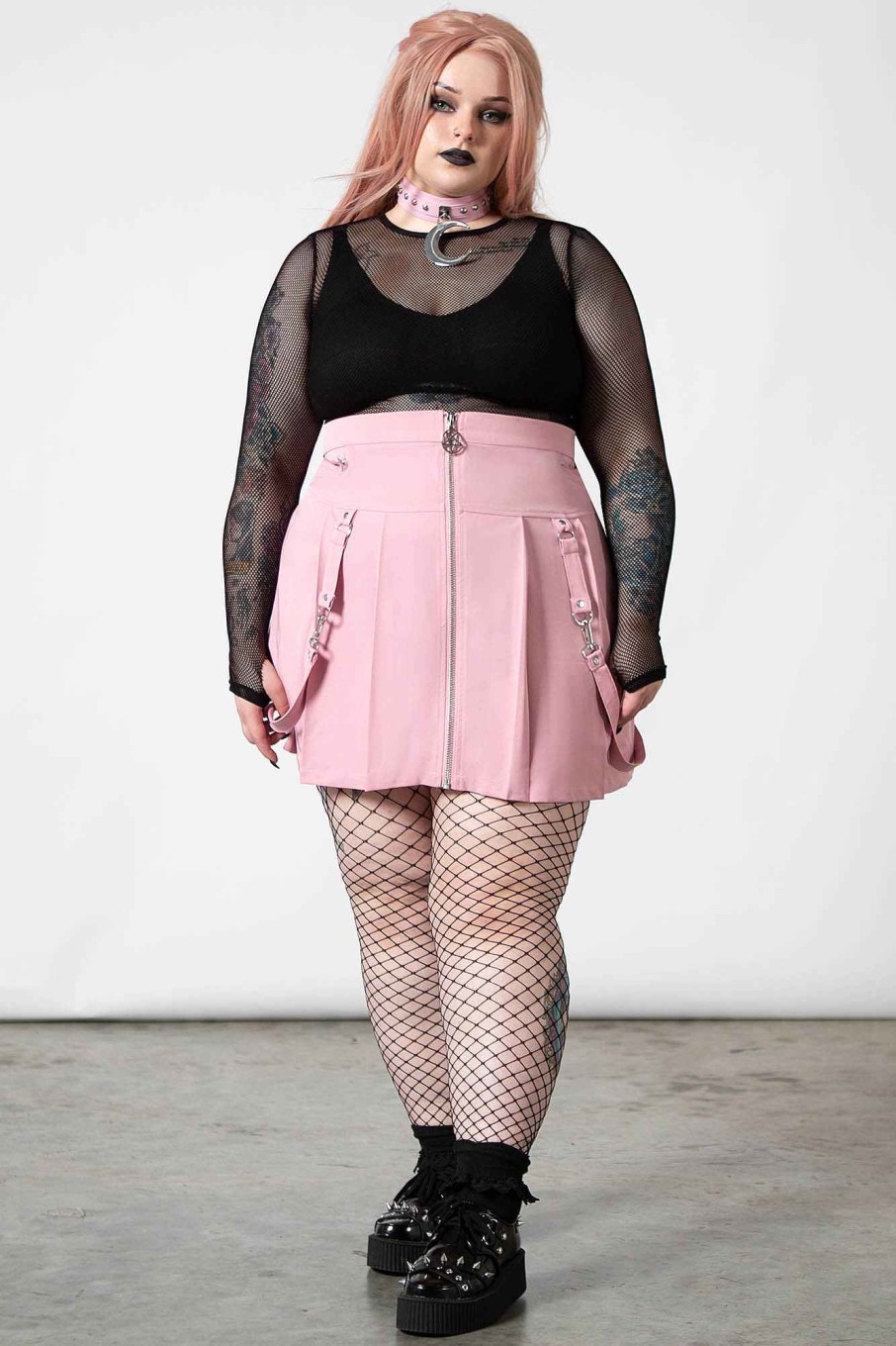 Plus KILLSTAR Bottoms | Blaire B*Tch Mini Skirt [Pastel ] [Plus] Pink