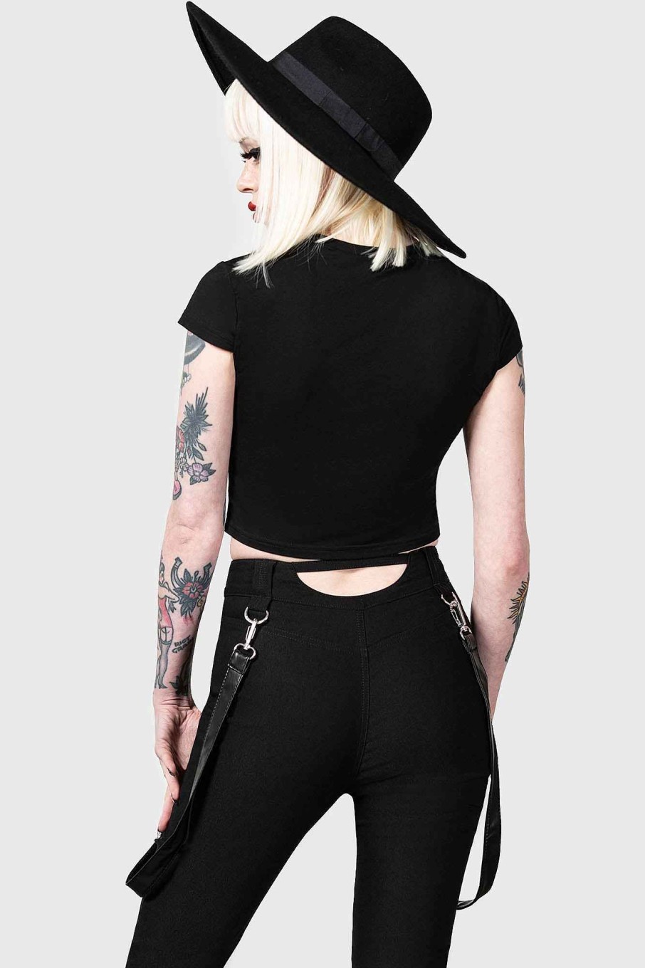 Women KILLSTAR Bottoms | Cutout Bondage Trousers Black