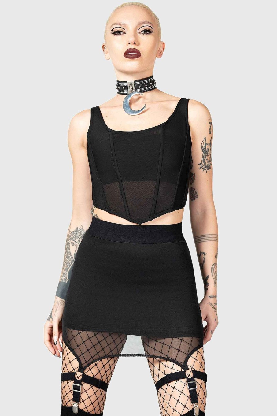 Women KILLSTAR Skirts | Cassandra Mini Skirt Black