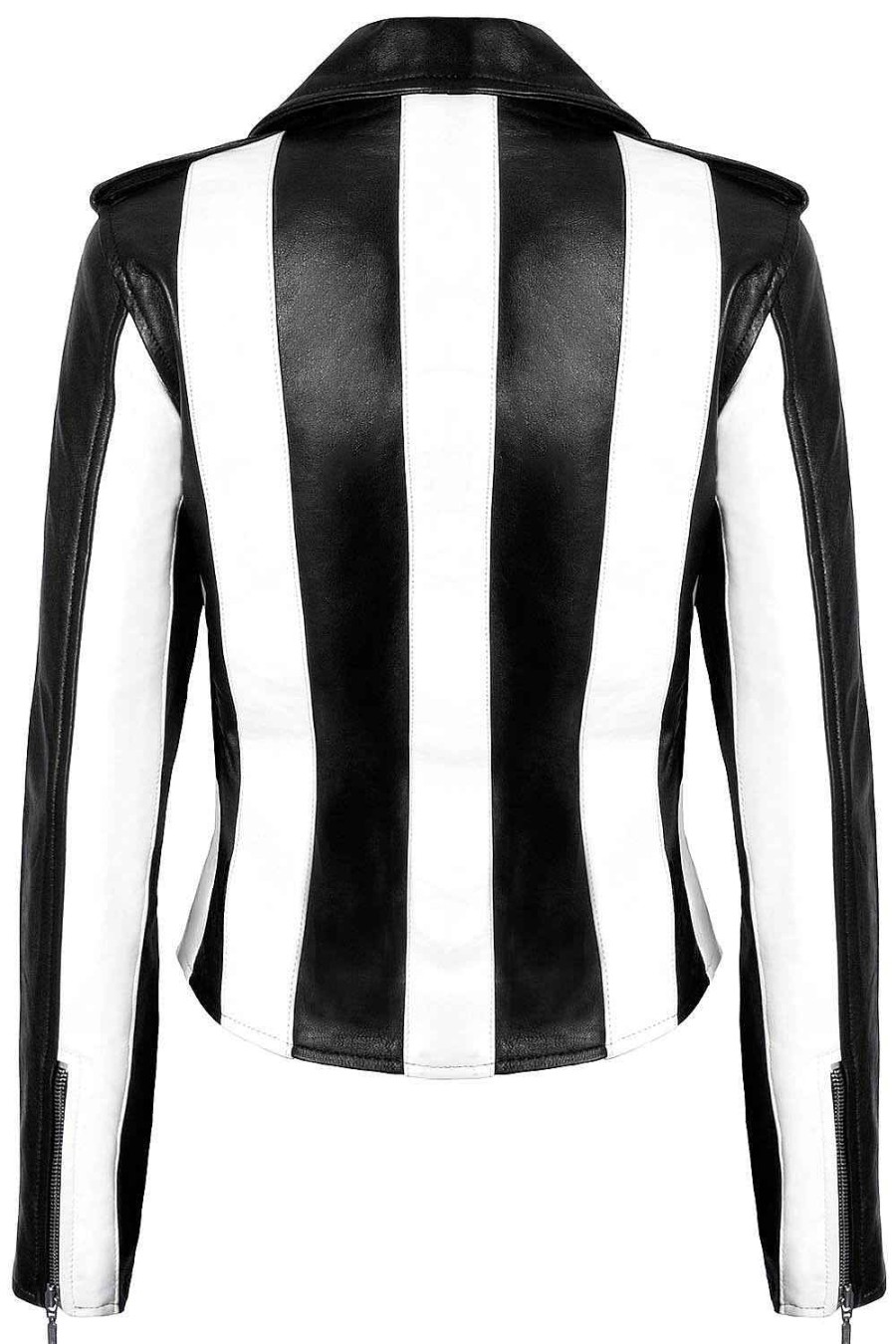 Women KILLSTAR Outerwear | Beetlejuice Leather Jacket [Faux Leather] Black