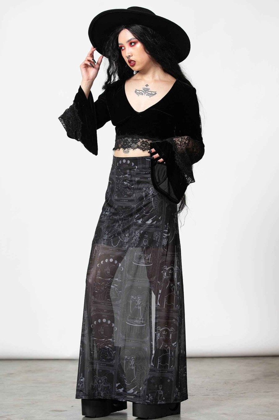 Women KILLSTAR Skirts | Chalise Maxi Skirt Black