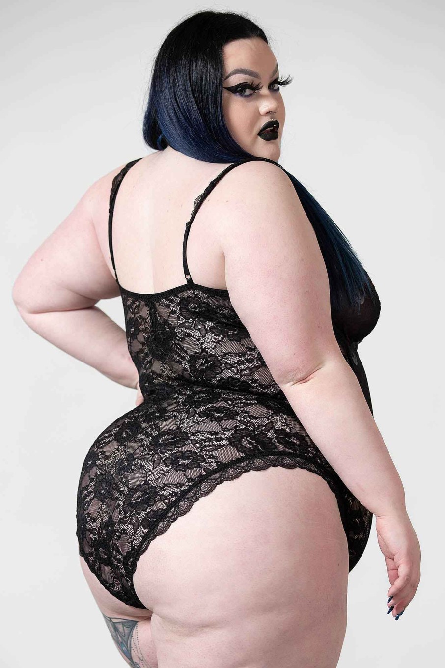 Plus KILLSTAR Intimates | Magnolia Lace Bodysuit [Plus] Black