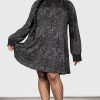 Plus MGM WEDNESDAY Dresses | Nightshade Society Mini Dress [Plus] Black