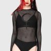 Women KILLSTAR Intimates | Lilith'S Moon Bodysuit Black