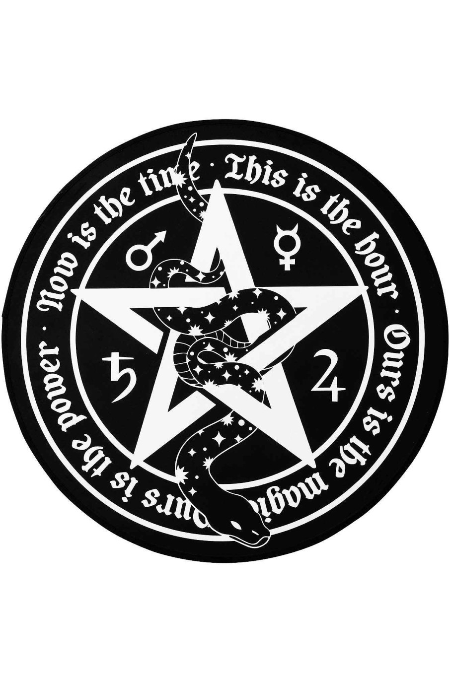 Home KILLSTAR Rugs & Doormats | Witchy Round Rug Black